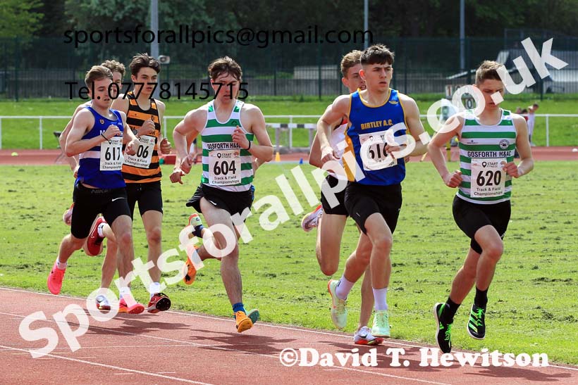 Mens Under-20s 1500 metres, 2023 North Eastern Track and Field Champs., Middlesbrough Sports Village, Middlesbrough. Photo: David T. Hewitson/Sports for All Pics